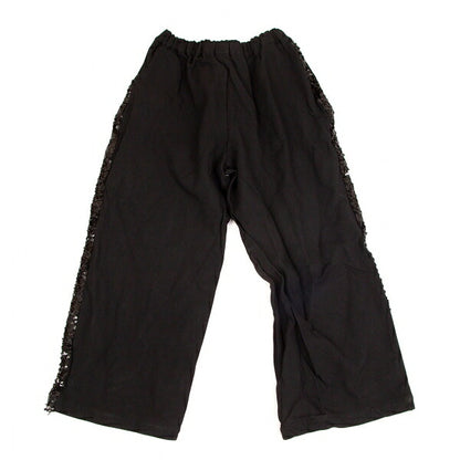 COMME des GARCONS Poly Sequin Line Pants Black Size M