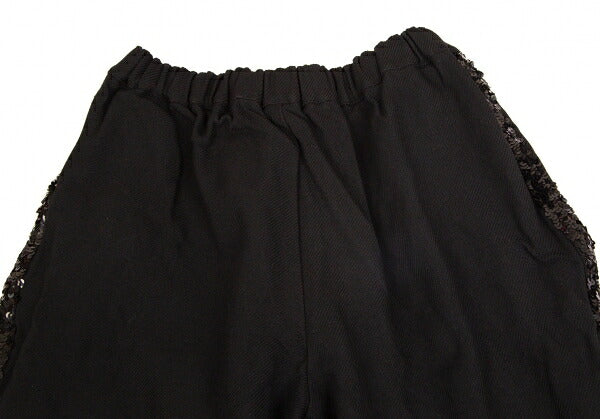 COMME des GARCONS Poly Sequin Line Pants Black Size M