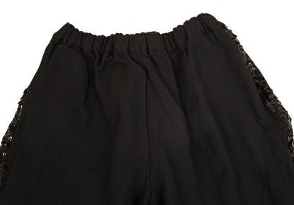 COMME des GARCONS Poly Sequin Line Pants Black Size M