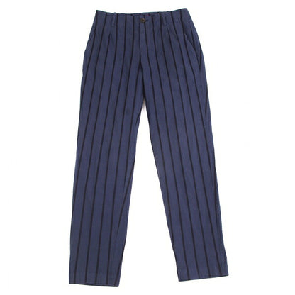 ISSEY MIYAKE HaaT Cotton Stripe Tapered Pants Navy Size M