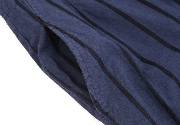 ISSEY MIYAKE HaaT Cotton Stripe Tapered Pants Navy Size M