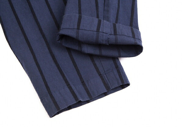 ISSEY MIYAKE HaaT Cotton Stripe Tapered Pants Navy Size M