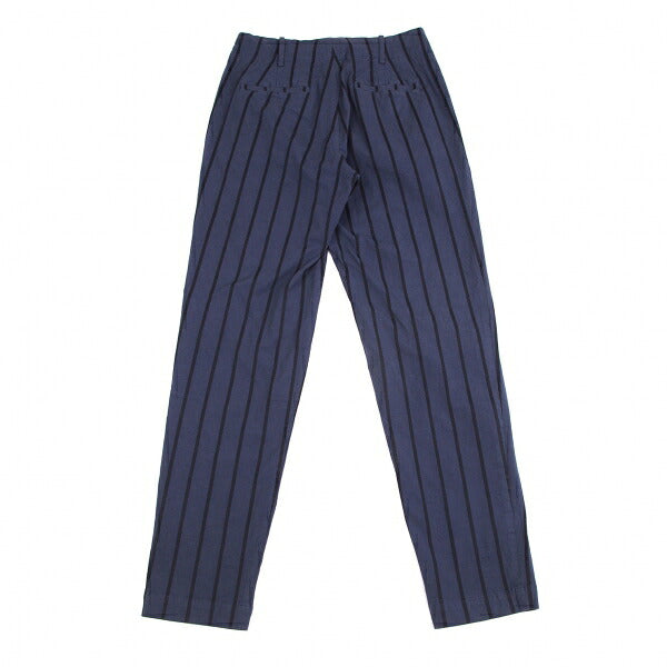 ISSEY MIYAKE HaaT Cotton Stripe Tapered Pants Navy Size M