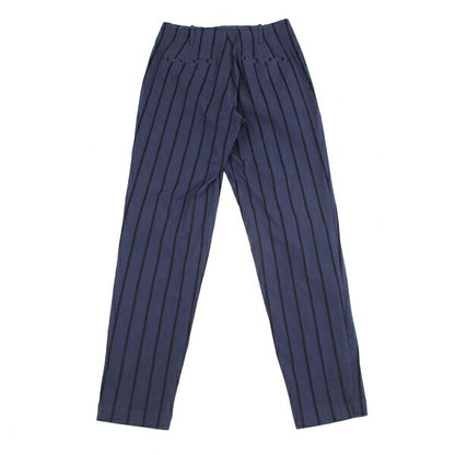 ISSEY MIYAKE HaaT Cotton Stripe Tapered Pants Navy Size M