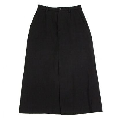ISSEY MIYAKE Wool Center Slit Midi Skirt Black Size M