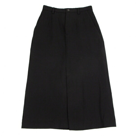 ISSEY MIYAKE Wool Center Slit Midi Skirt Black Size M