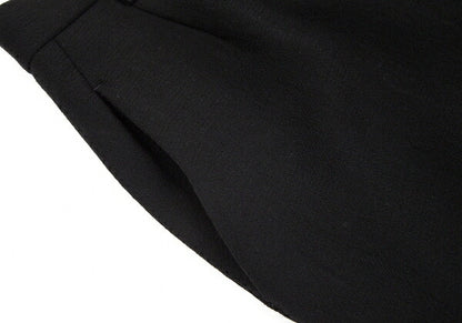 ISSEY MIYAKE Wool Center Slit Midi Skirt Black Size M