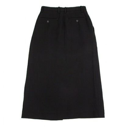 ISSEY MIYAKE Wool Center Slit Midi Skirt Black Size M