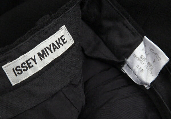 ISSEY MIYAKE Wool Center Slit Midi Skirt Black Size M