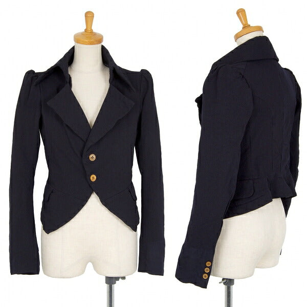 COMME des GARCONS Garment Dyed Gather Jacket Blue Size S