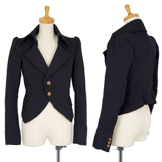 COMME des GARCONS Garment Dyed Gather Jacket Blue Size S