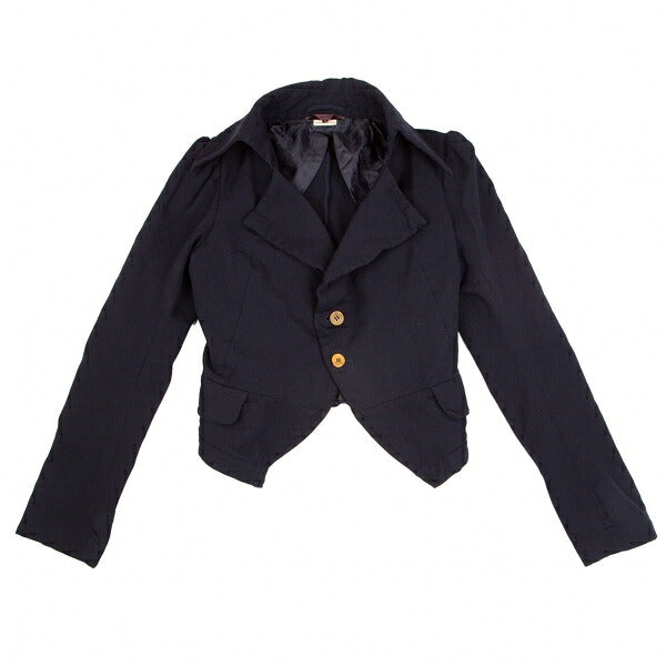 COMME des GARCONS Garment Dyed Gather Jacket Blue Size S
