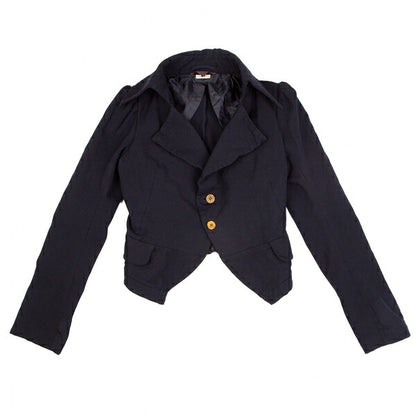 COMME des GARCONS Garment Dyed Gather Jacket Blue Size S