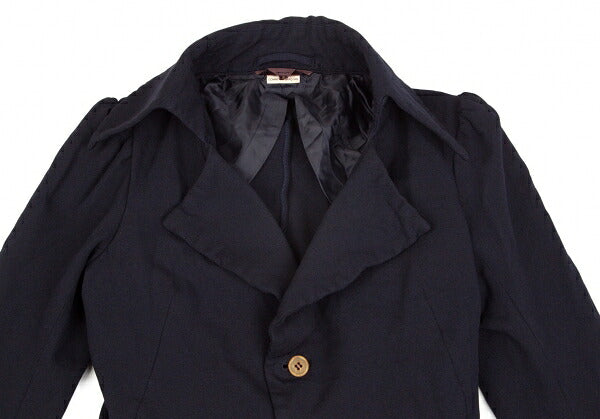 COMME des GARCONS Garment Dyed Gather Jacket Blue Size S