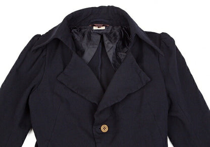 COMME des GARCONS Garment Dyed Gather Jacket Blue Size S