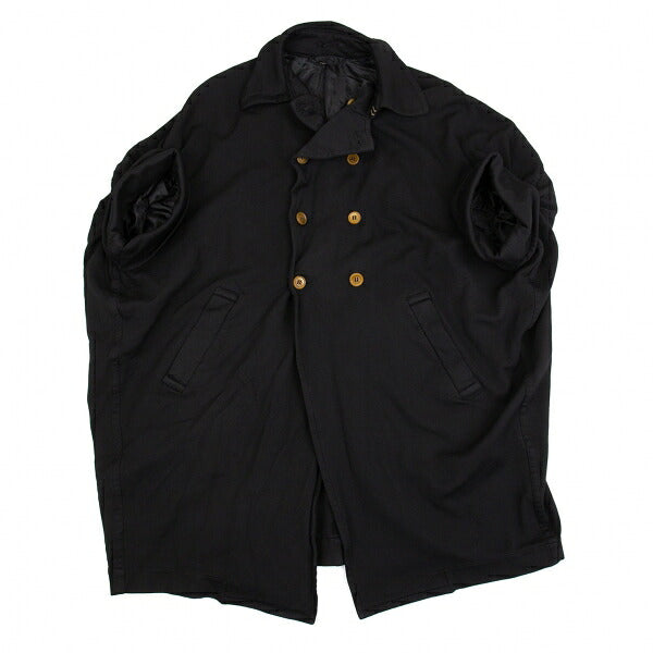 COMME des GARCONS Dyed Roll Up Sleeve Coat Black Size S