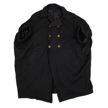 COMME des GARCONS Dyed Roll Up Sleeve Coat Black Size S