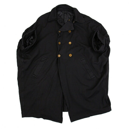 COMME des GARCONS Dyed Roll Up Sleeve Coat Black Size S