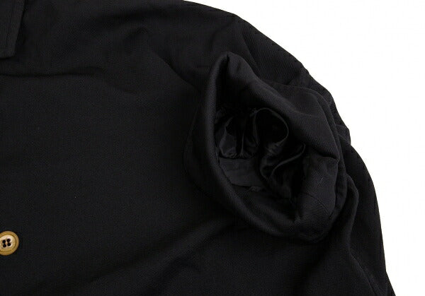 COMME des GARCONS Dyed Roll Up Sleeve Coat Black Size S