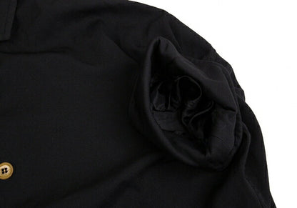 COMME des GARCONS Dyed Roll Up Sleeve Coat Black Size S