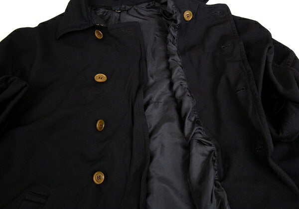COMME des GARCONS Dyed Roll Up Sleeve Coat Black Size S