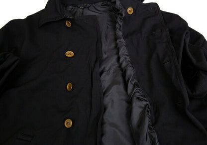 COMME des GARCONS Dyed Roll Up Sleeve Coat Black Size S