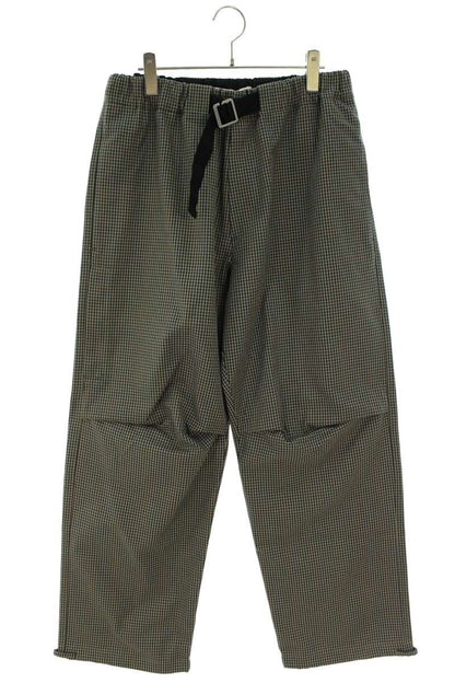 DARKPARK Waist Belt Wide Check Cotton Pants Multi Size 33