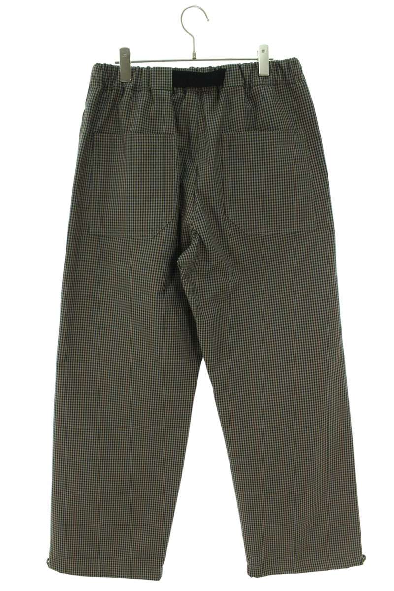 DARKPARK Waist Belt Wide Check Cotton Pants Multi Size 33