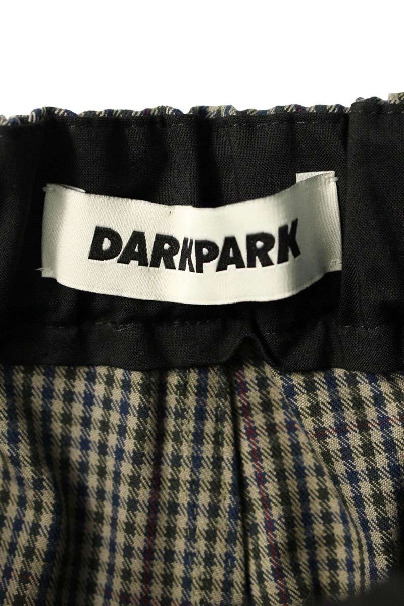 DARKPARK Waist Belt Wide Check Cotton Pants Multi Size 33