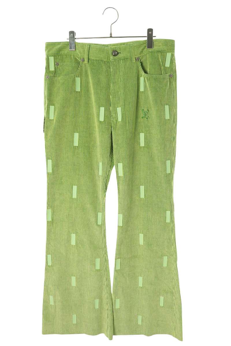 LOUISVUITTON Park Seo-Bo Flare Corduroy Pants Green Size 36