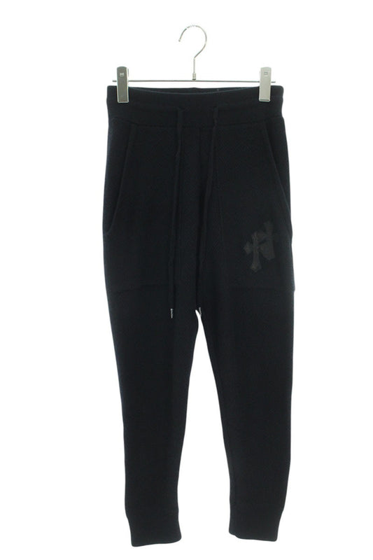 Chrome Hearts Cashmere Knit Cross Patch Pants Black Size 30