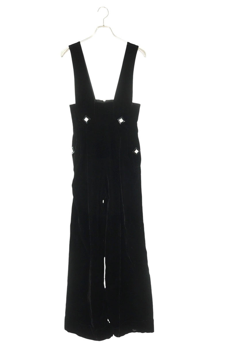 GUCCI Silk Velour Jumpsuit Black Size 40R