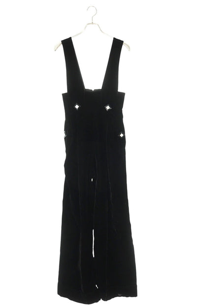 GUCCI Silk Velour Jumpsuit Black Size 40R