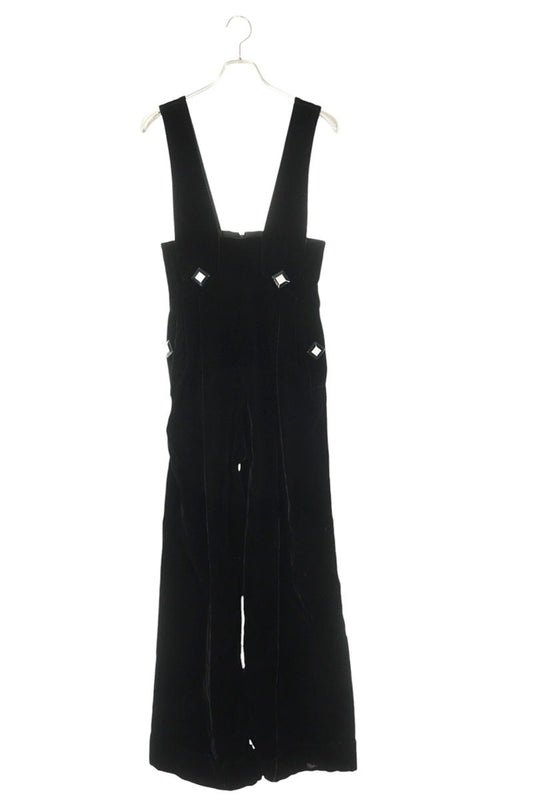 GUCCI Silk Velour Jumpsuit Black Size 40R