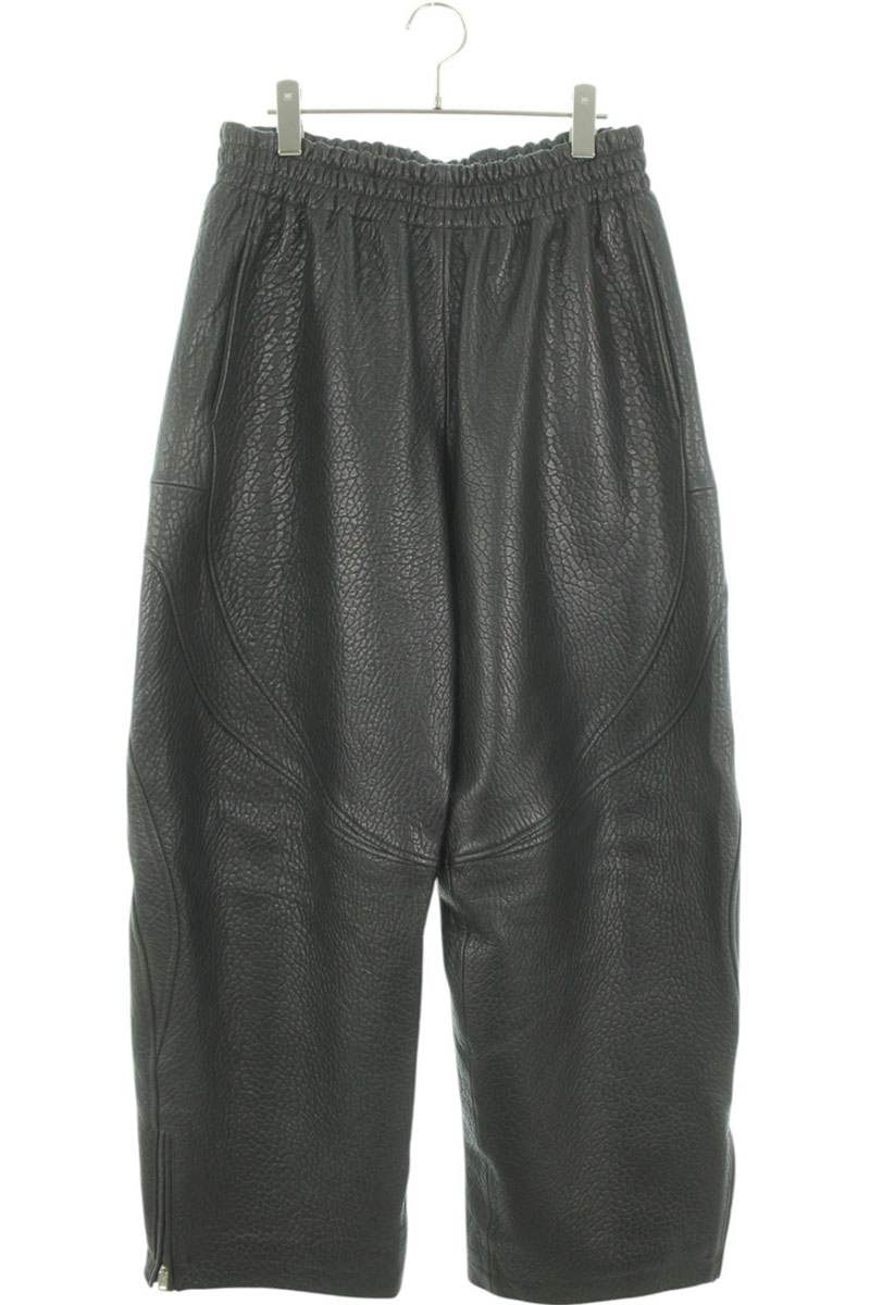ALEXANDER WANG Primal Lambskin Track Pants Black Size 32