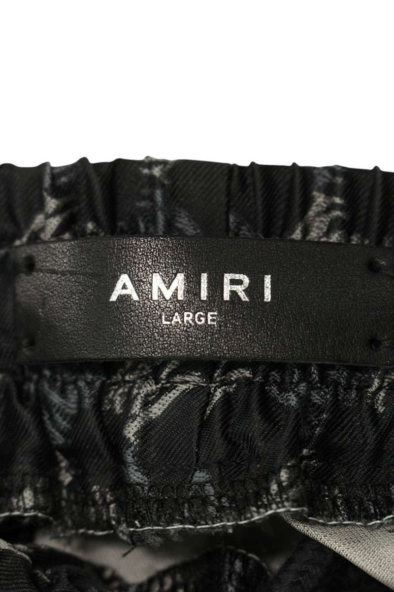 AMIRI 25SS Logo Print Polyester Track Pants Black Size 34