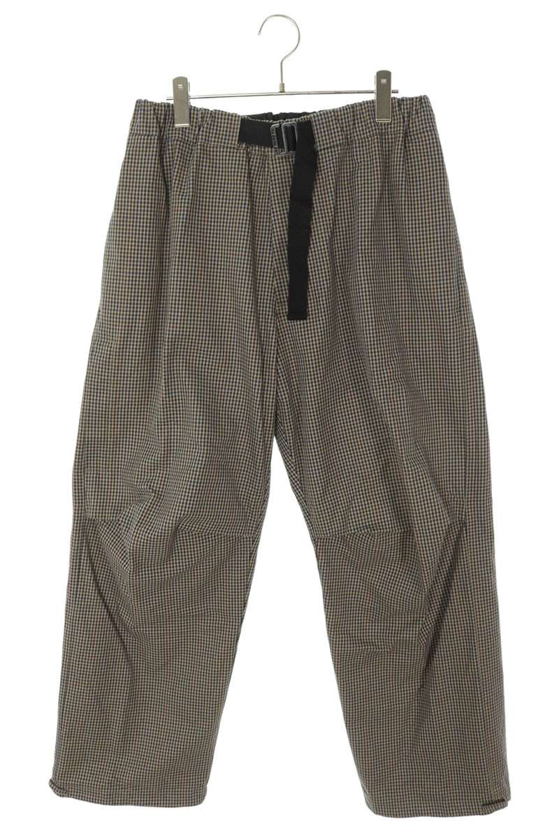 DARKPARK All-Over Check Belted Cotton Pants Multi Size 34