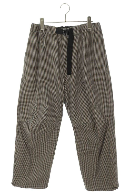 DARKPARK All-Over Check Belted Cotton Pants Multi Size 34