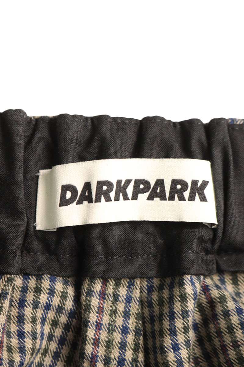 DARKPARK All-Over Check Belted Cotton Pants Multi Size 34