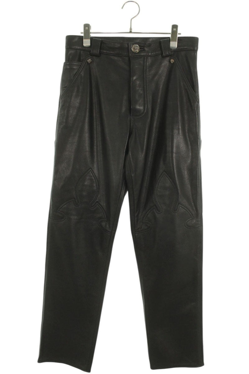 Chrome Hearts LTHR PANTS Cross Ball Flare Knee Size 29