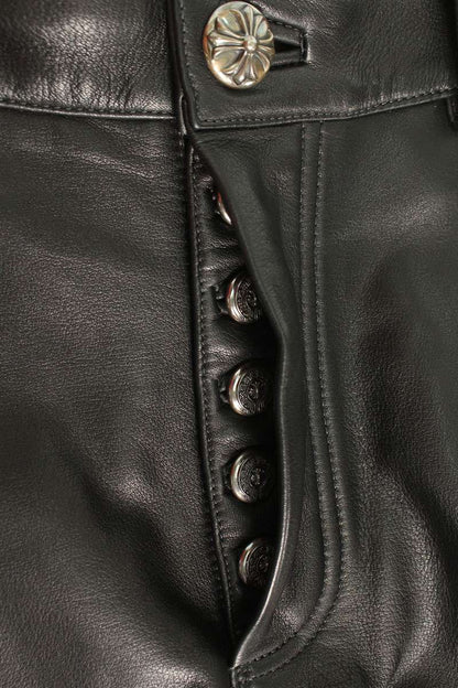 Chrome Hearts LTHR PANTS Cross Ball Flare Knee Size 29
