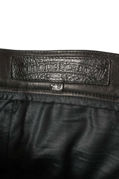 Chrome Hearts LTHR PANTS Cross Ball Flare Knee Size 29
