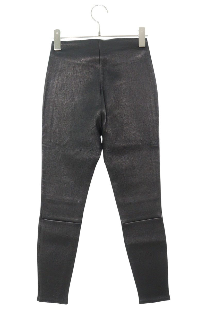 Chrome Hearts Dagger Zip Leather Leggings Black Size 25
