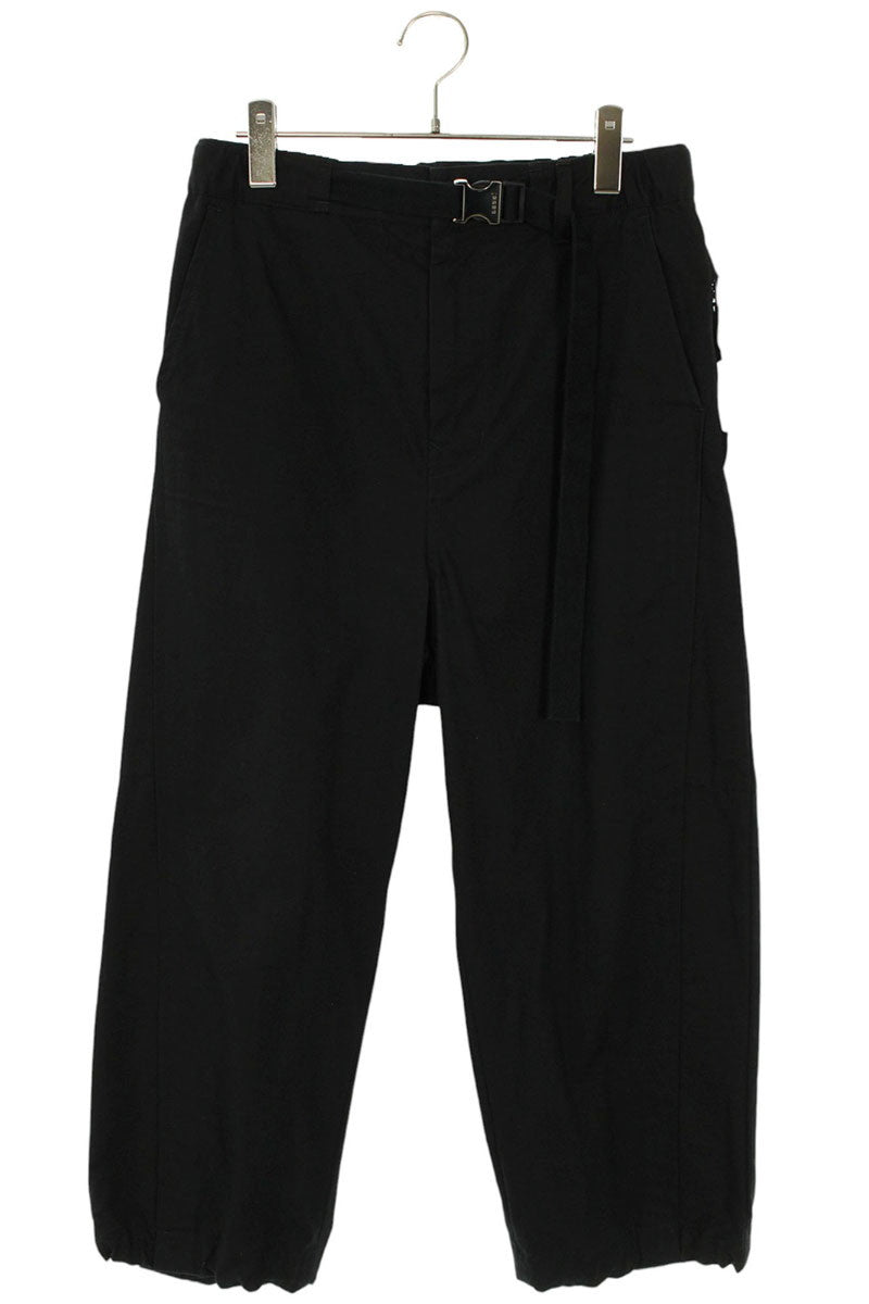 Sacai 21SS Cotton Oxford Belted Pants Black Size 28