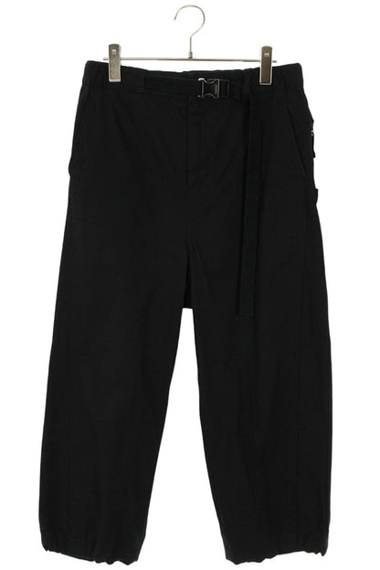 Sacai 21SS Cotton Oxford Belted Pants Black Size 28