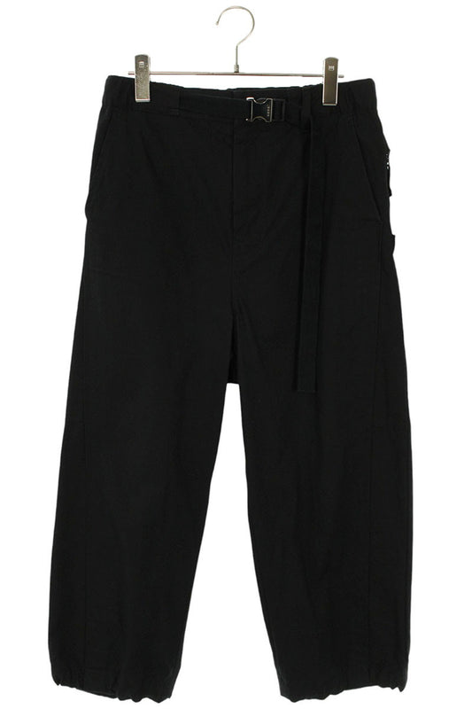 Sacai 21SS Cotton Oxford Belted Pants Black Size 28