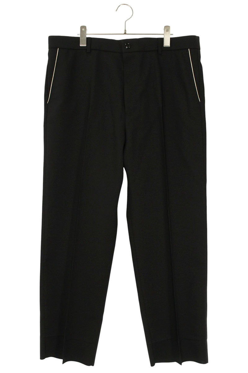 GUCCI Logo Patch Slacks Black Size 40