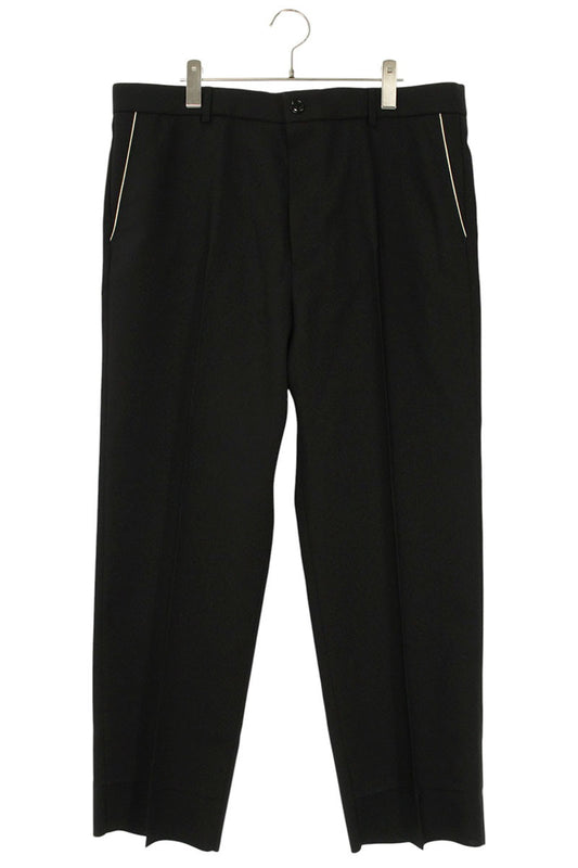 GUCCI Logo Patch Slacks Black Size 40