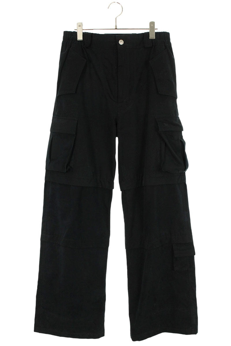 MISBHV Cotton Wide Cargo Pants Black Size 28