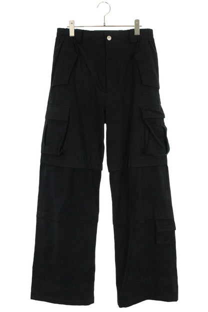 MISBHV Cotton Wide Cargo Pants Black Size 28